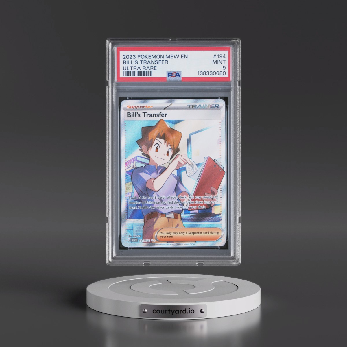 2023 Pokémon Mew EN-151 #194 Bill's Transfer - Ultra Rare (PSA 9 MINT)