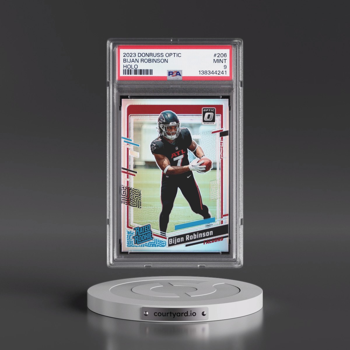 2023 Panini Donruss Optic #206 Bijan Robinson - Holo (PSA 9 MINT)