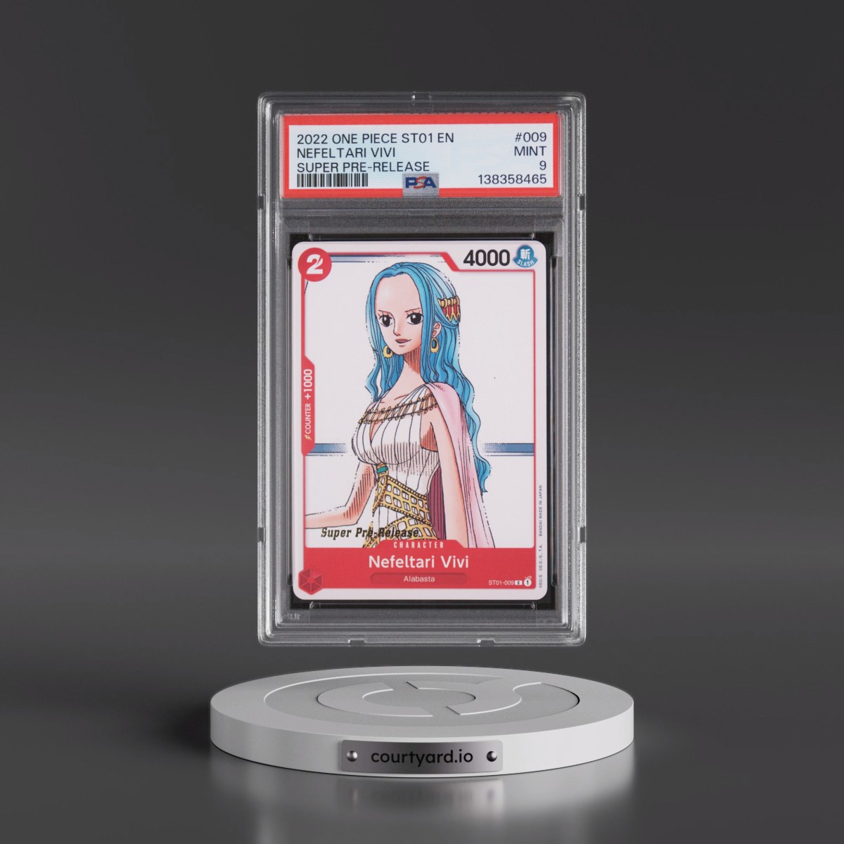 2022 One Piece Starter Deck ST01-Straw Hat Crew #009 Nefeltari Vivi - Super Pre-Release (PSA 9 MINT)