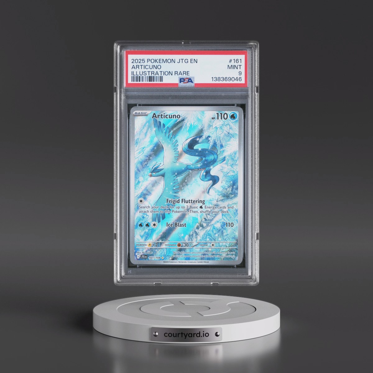 2025 Pokémon Jtg EN-Journey Together #161 Articuno - Illustration Rare (PSA 9 MINT)
