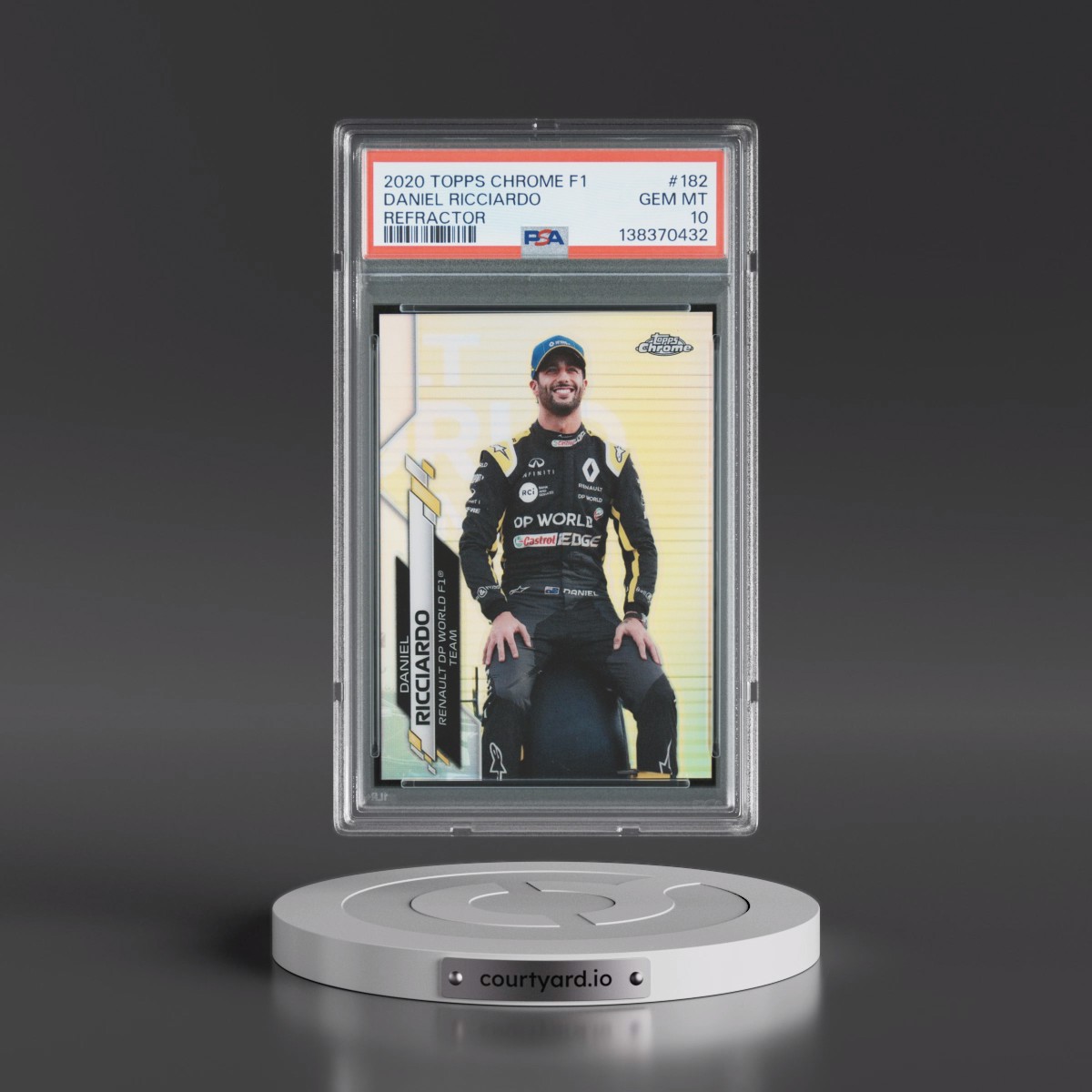 2020 Topps Chrome Formula 1 Daniel Ricciardo - Refractor #182 PSA 10