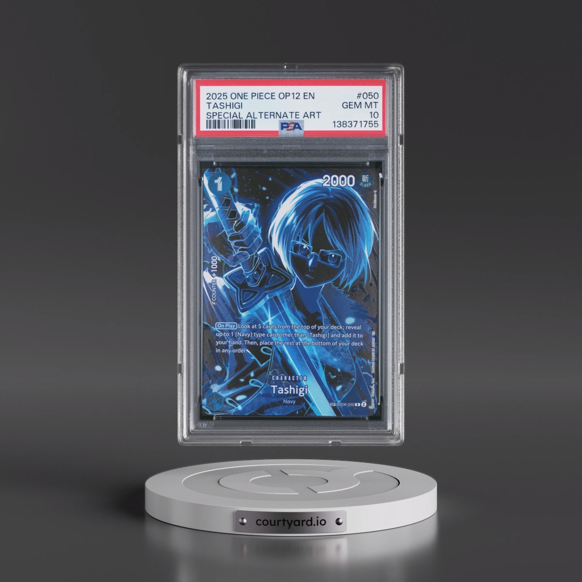 2025 One Piece OP12-Legacy of the Master #050 Tashigi - Special Alternate Art (PSA 10 GEM MINT)