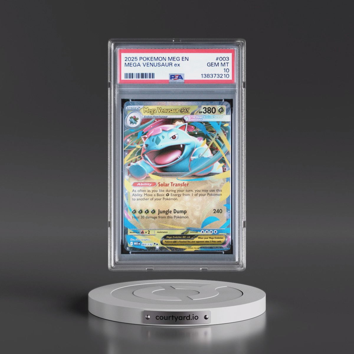 2025 Pokémon Meg EN-Mega Evolution #003 Mega Venusaur EX - Holo (PSA 10 GEM MINT)