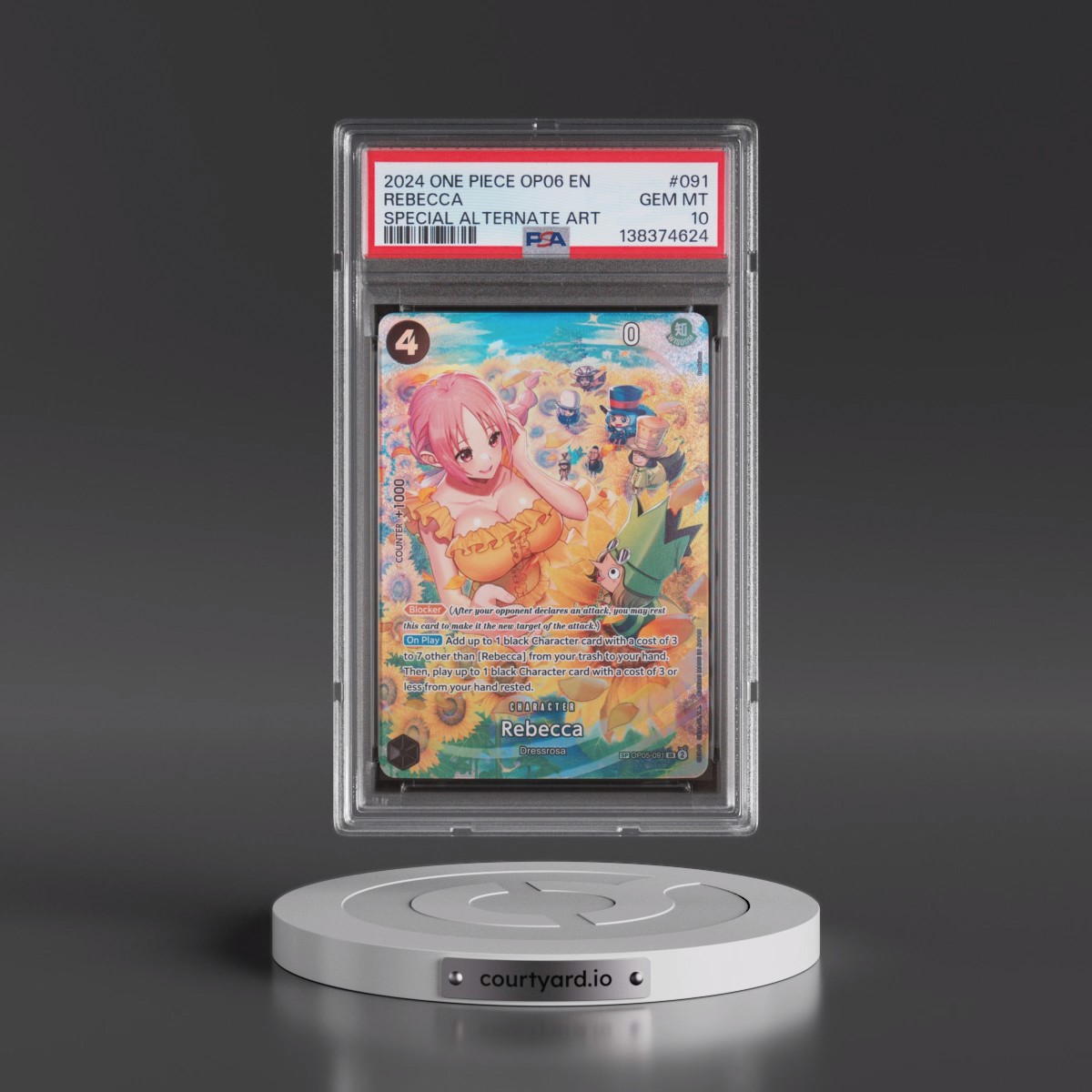 2024 One Piece OP06-Wings of the Captain #091 Rebecca - Special Alternate Art (PSA 10 GEM MINT)