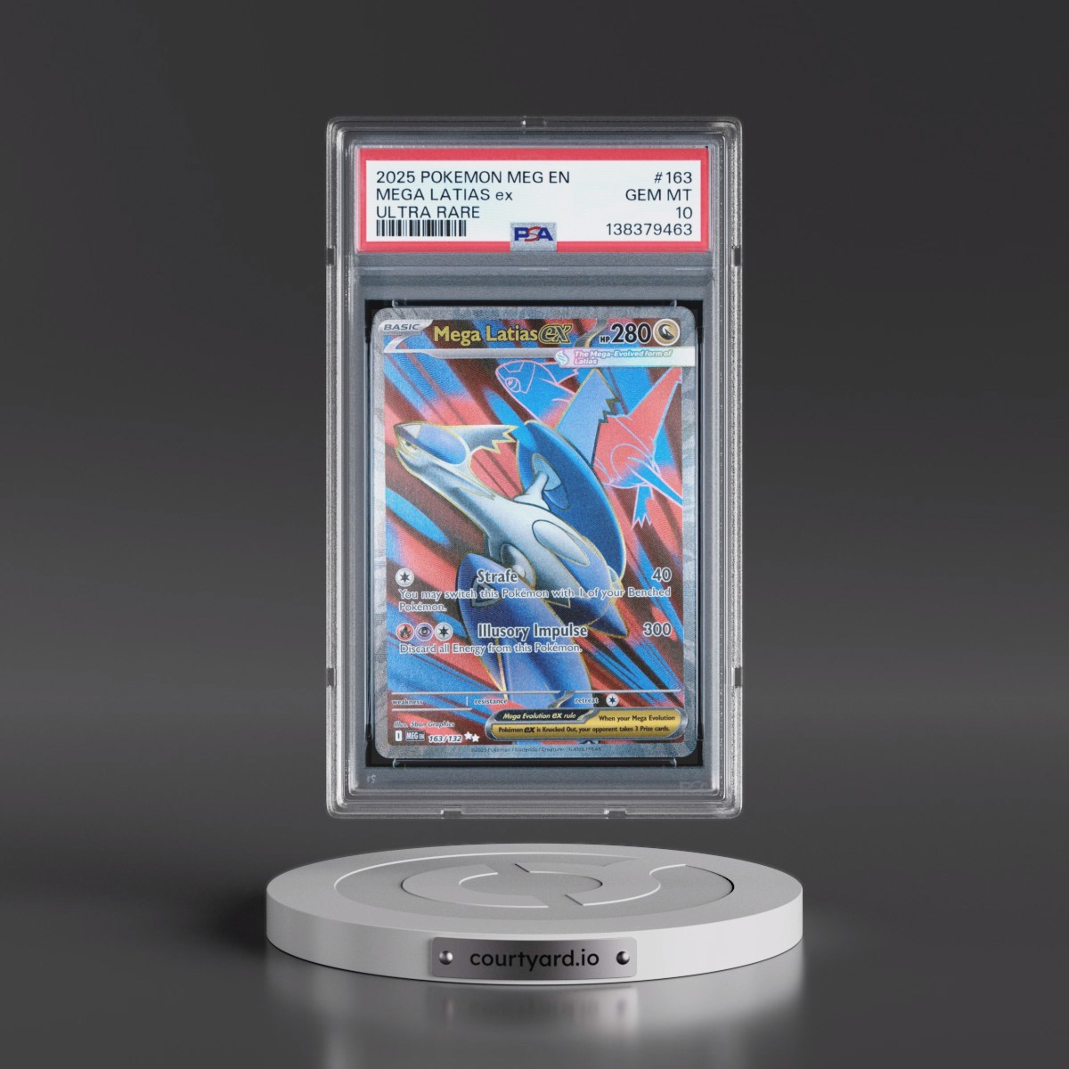2025 Pokémon Meg EN-Mega Evolution #163 Mega Latias EX - Holo Ultra Rare (PSA 10 GEM MINT)