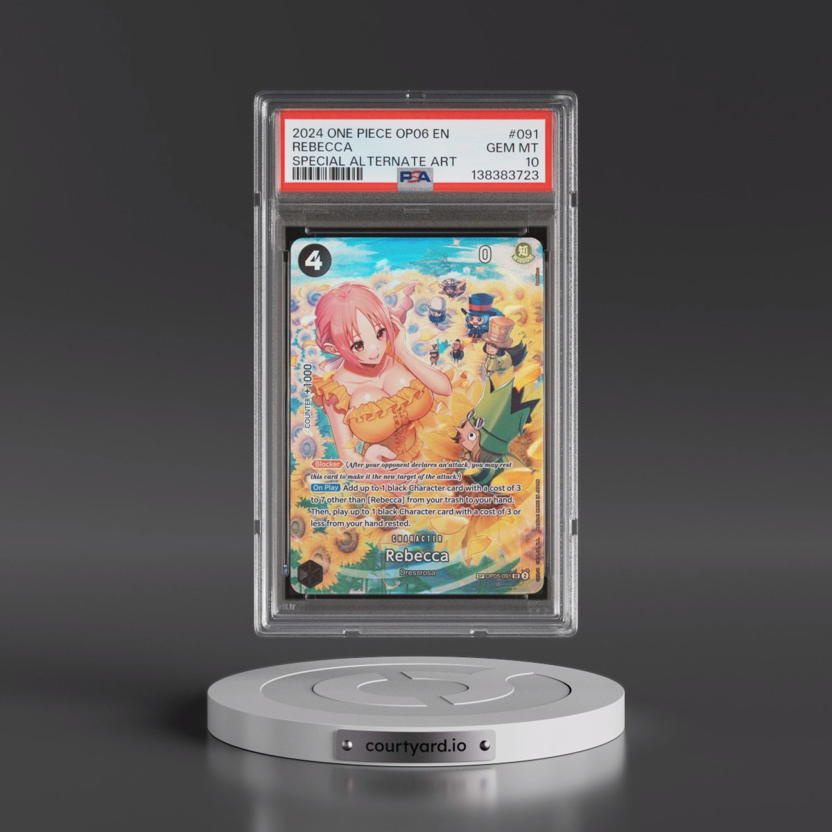 2024 One Piece OP06-Wings of the Captain #091 Rebecca - Special Alternate Art (PSA 10 GEM MINT)