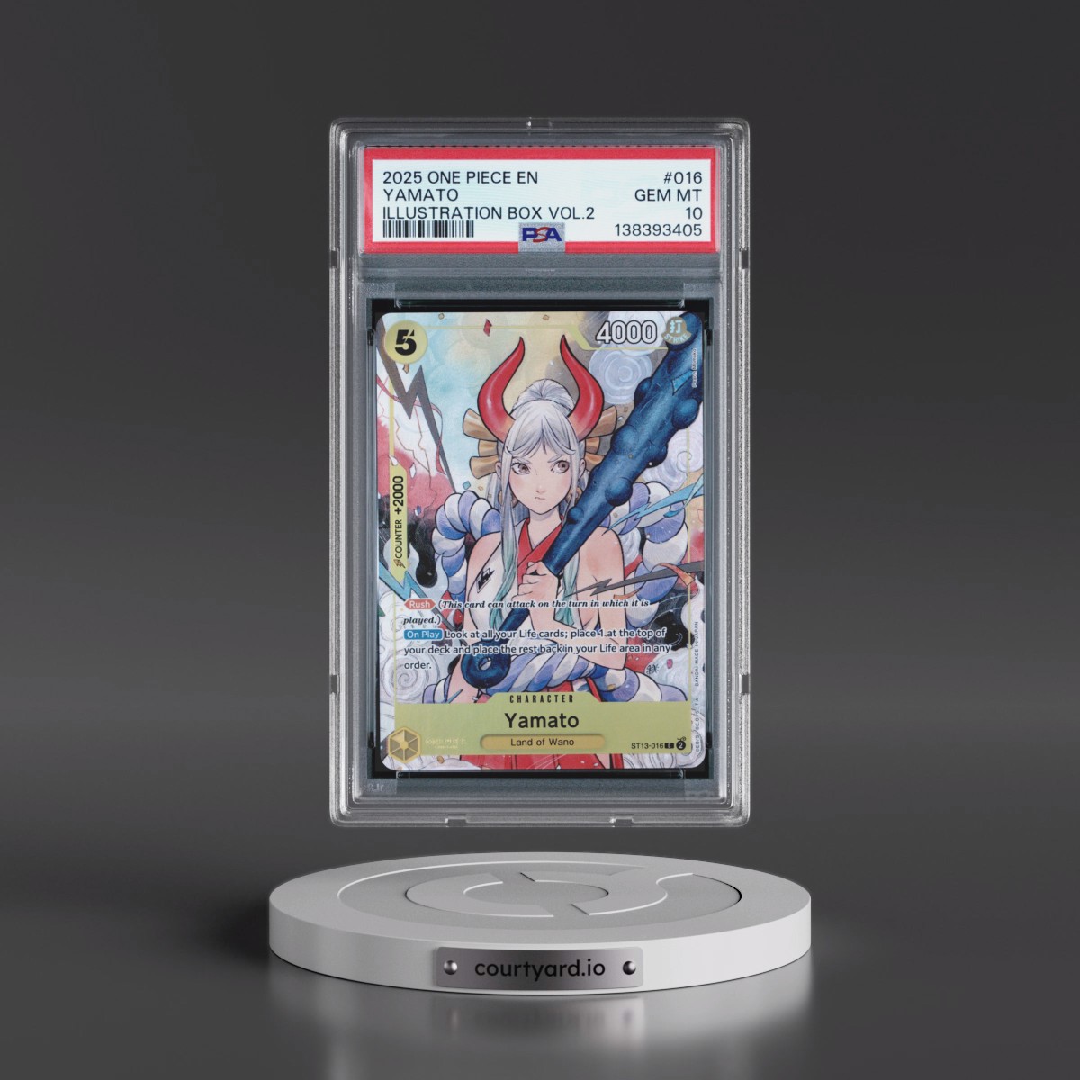 2025 One Piece Promos #016 Yamato - Illustration Box Vol.2 (PSA 10 GEM MINT)