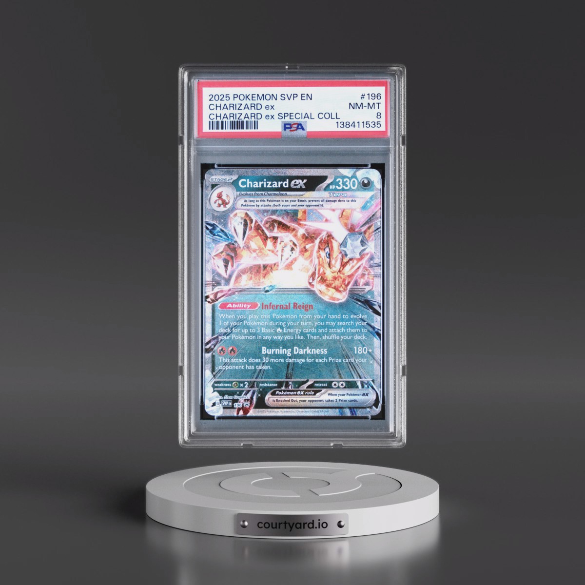 2025 Pokémon Svp EN-SV Black Star Promo #196 Charizard EX - Holo Charizard EX Special Collection (PSA 8 NM-MT)