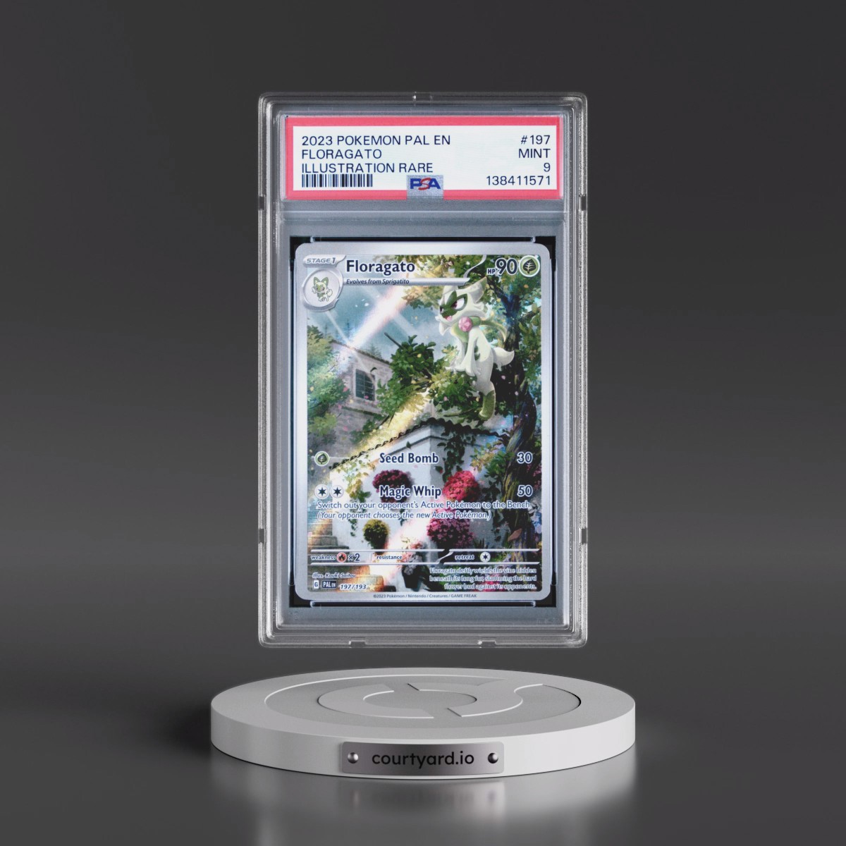 2023 Pokémon Pal EN-Paldea Evolved #197 Floragato - Illustration Rare (PSA 9 MINT)