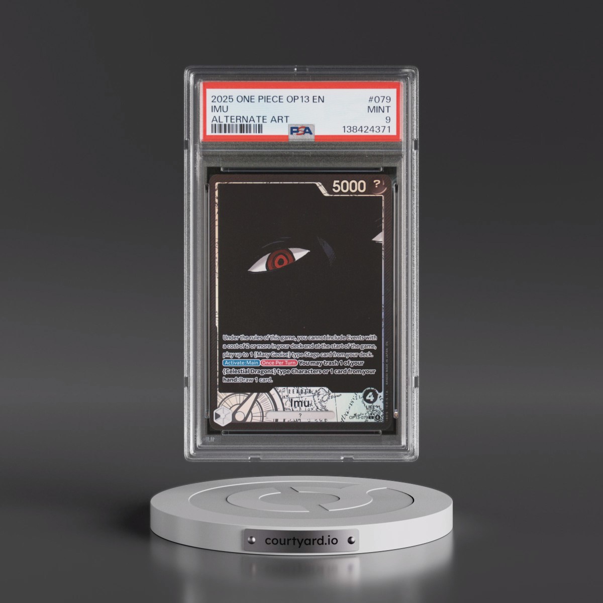 2025 One Piece OP13-Carrying on His Will #079 Imu - Alternate Art (PSA 9 MINT)