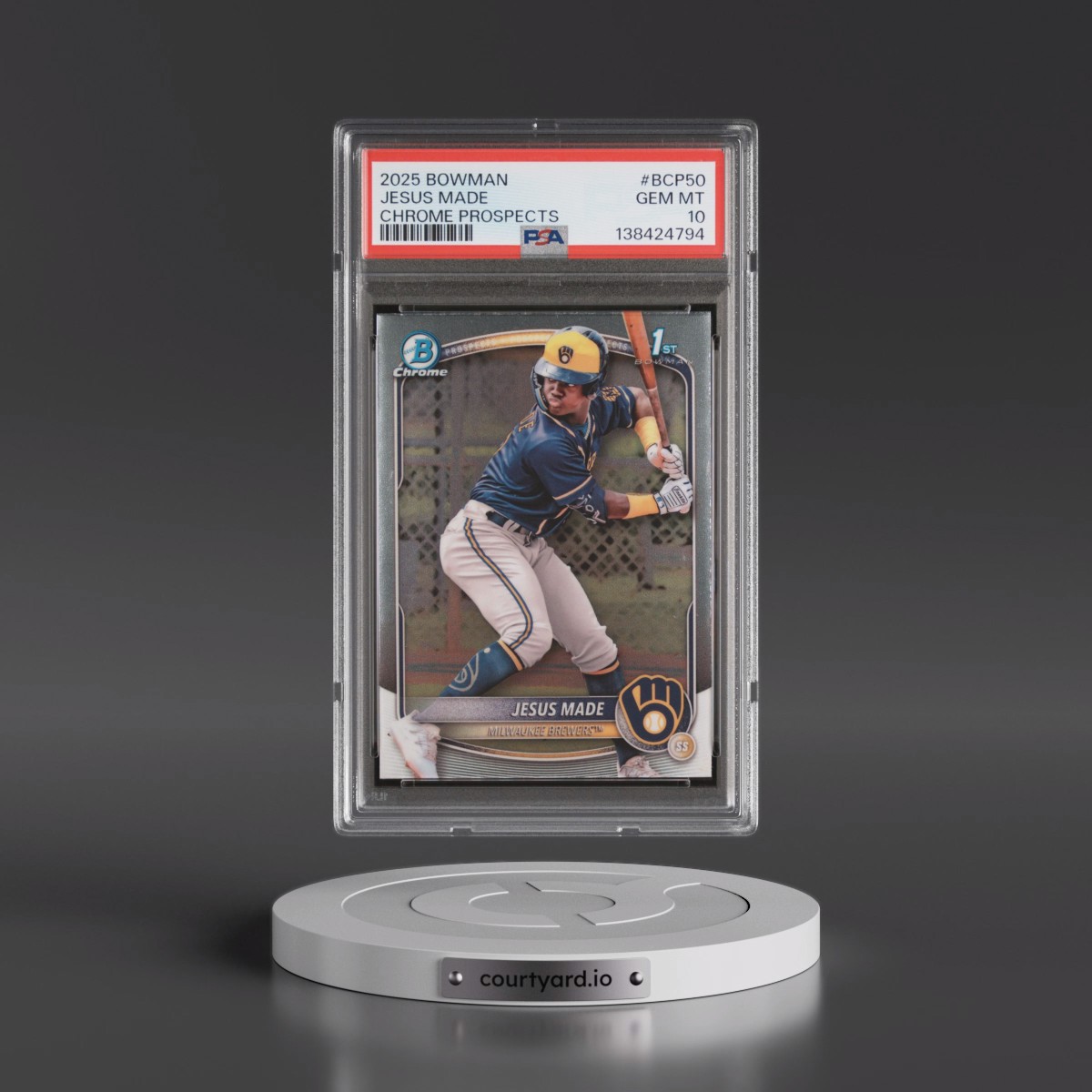 2025 Bowman Chrome Prospects #BCP50 Jesus Made (PSA 10 GEM MINT)