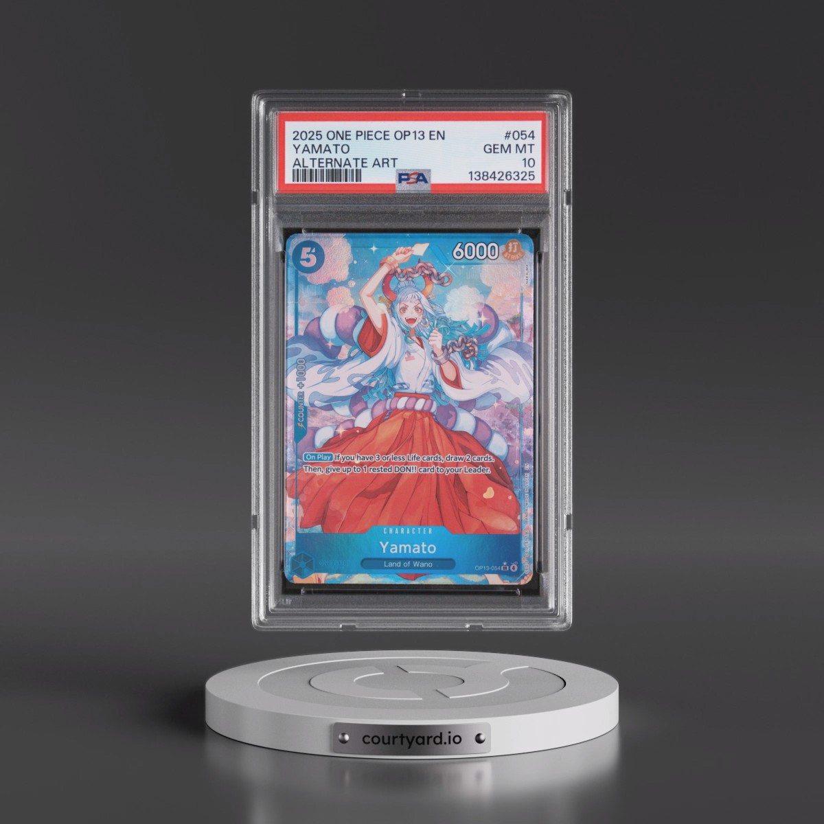 2025 One Piece OP13-Carrying on His Will #054 Yamato - Alternate Art (PSA 10 GEM MINT)