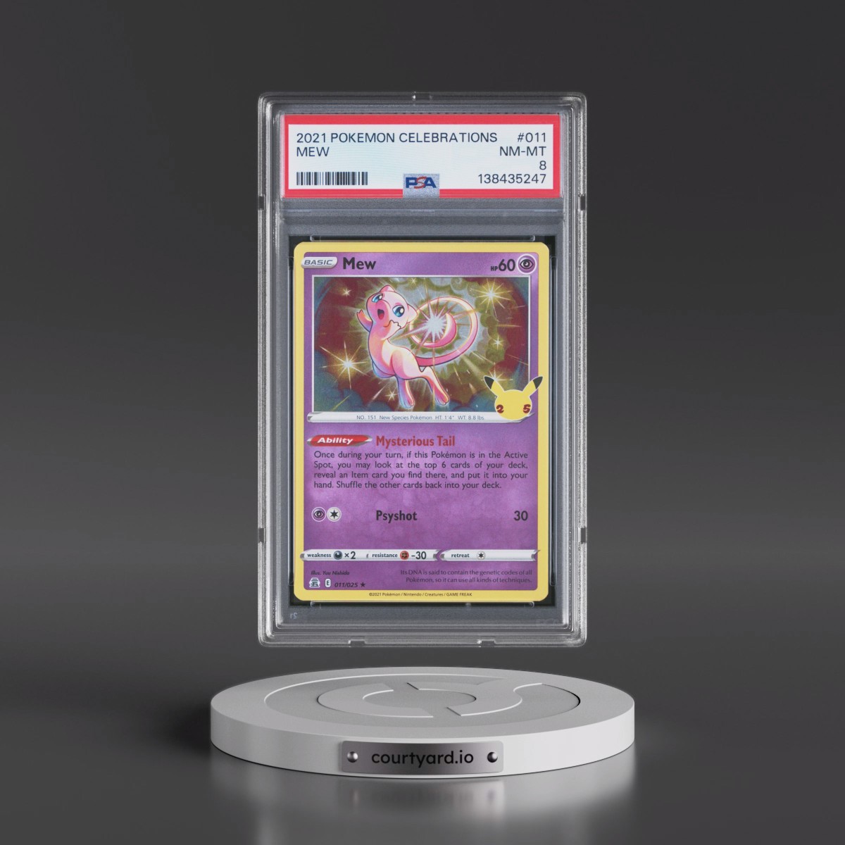 2021 Pokémon Celebrations #011 Mew (PSA 8 NM-MT)