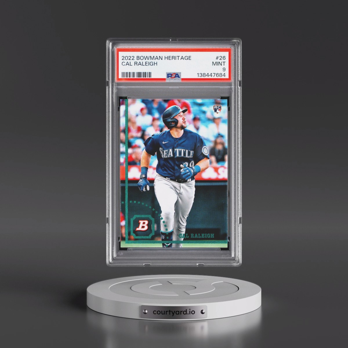 2022 Bowman Heritage #26 Cal Raleigh (PSA 9 MINT)