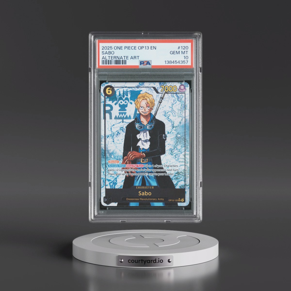 2025 One Piece OP13-Carrying on His Will #120 Sabo - Alternate Art (PSA 10 GEM MINT)