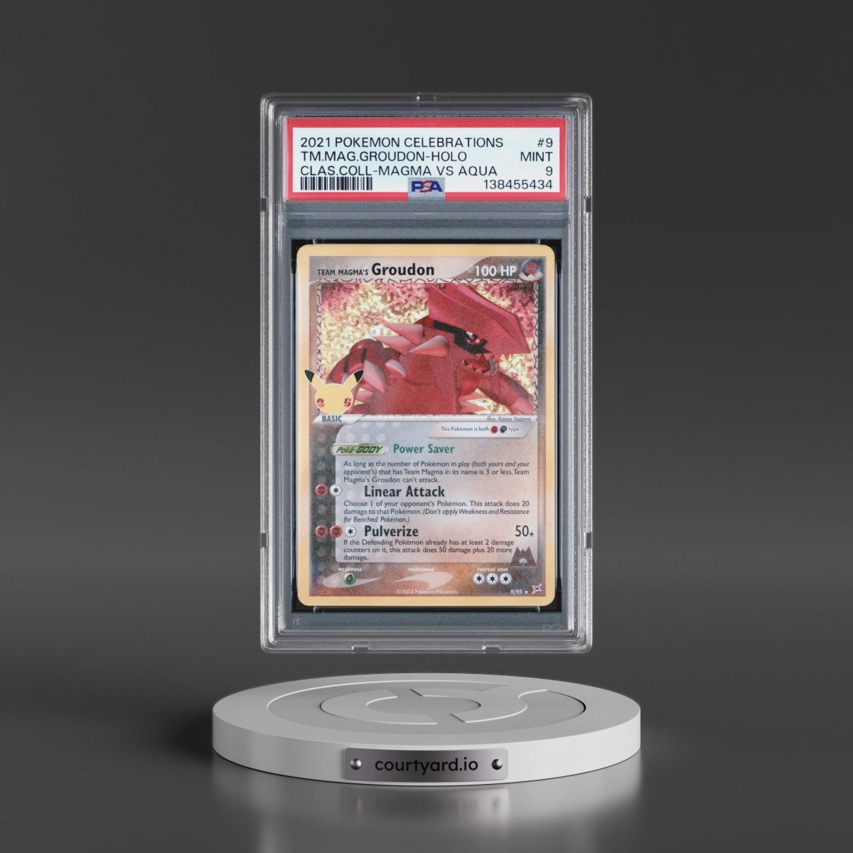 2021 Pokémon Celebrations Classic Collection #9 Team Magma's Groudon - Holo (PSA 9 MINT)