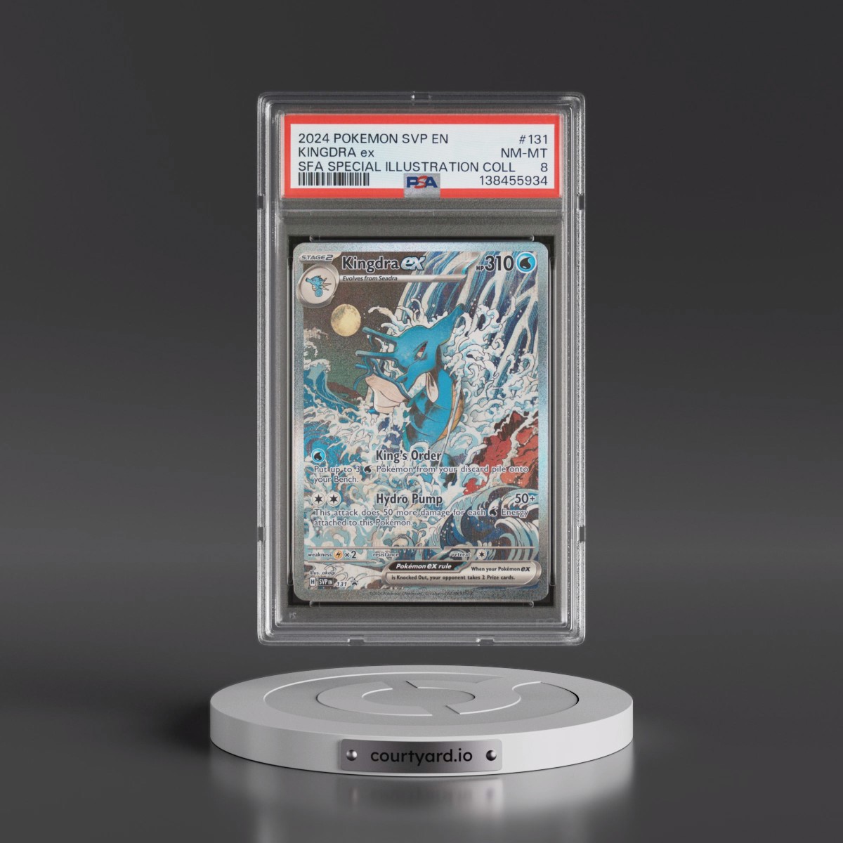 2024 Pokémon Svp EN-SV Black Star Promo #131 Kingdra EX - Holo Shrouded Fable Special Illustration Collection (PSA 8 NM-MT)