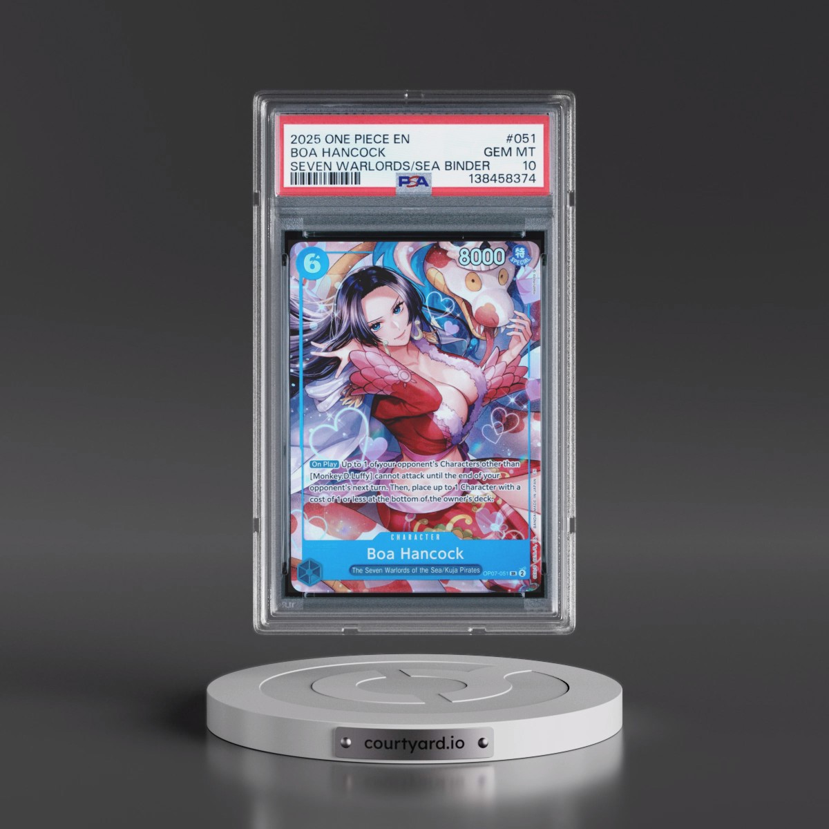 2025 One Piece Seven Warlords of the Sea Binder Set #051 Boa Hancock (PSA 10 GEM MINT)