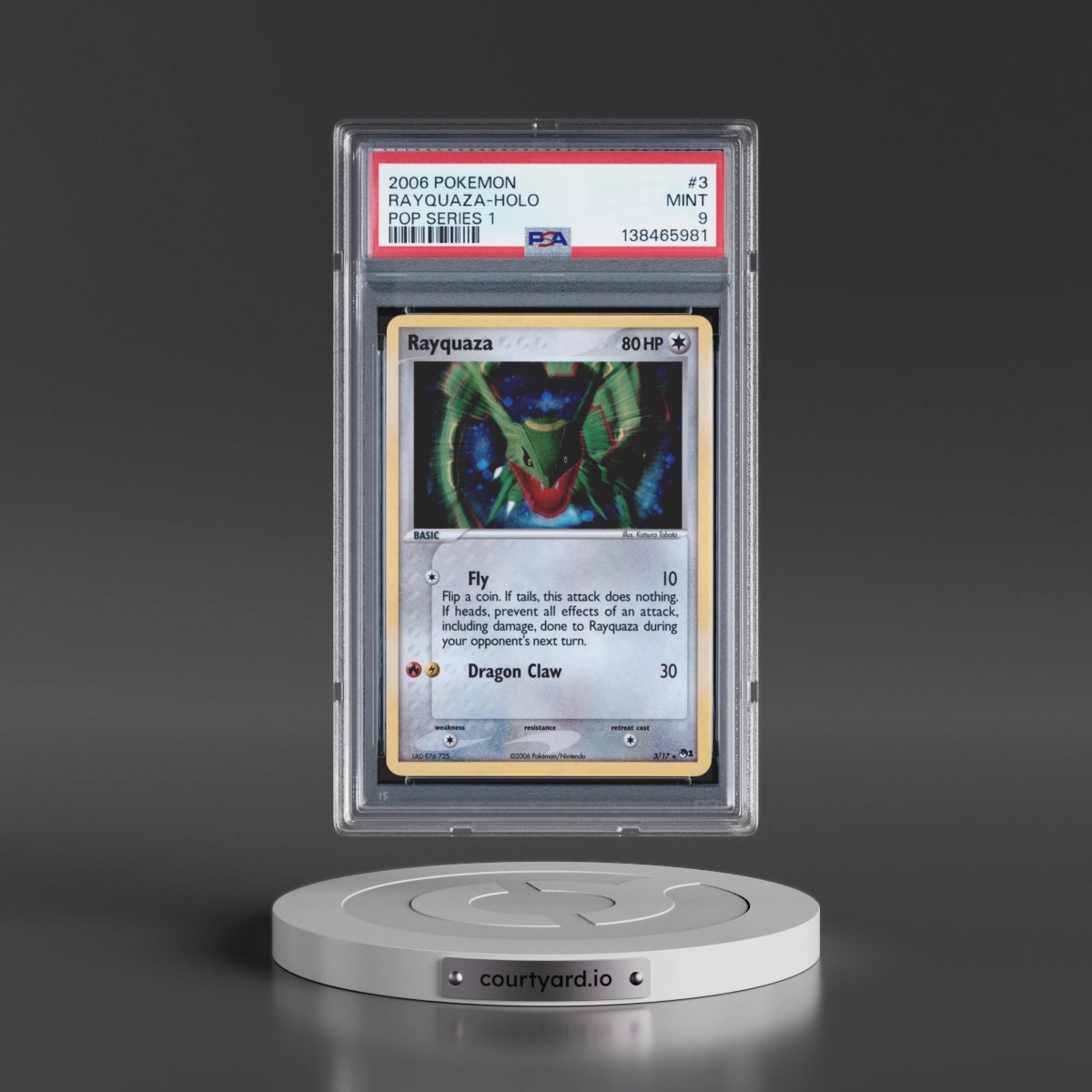 2006 Pokémon Pop Series 1 #3 Rayquaza - Holo (PSA 9 MINT)