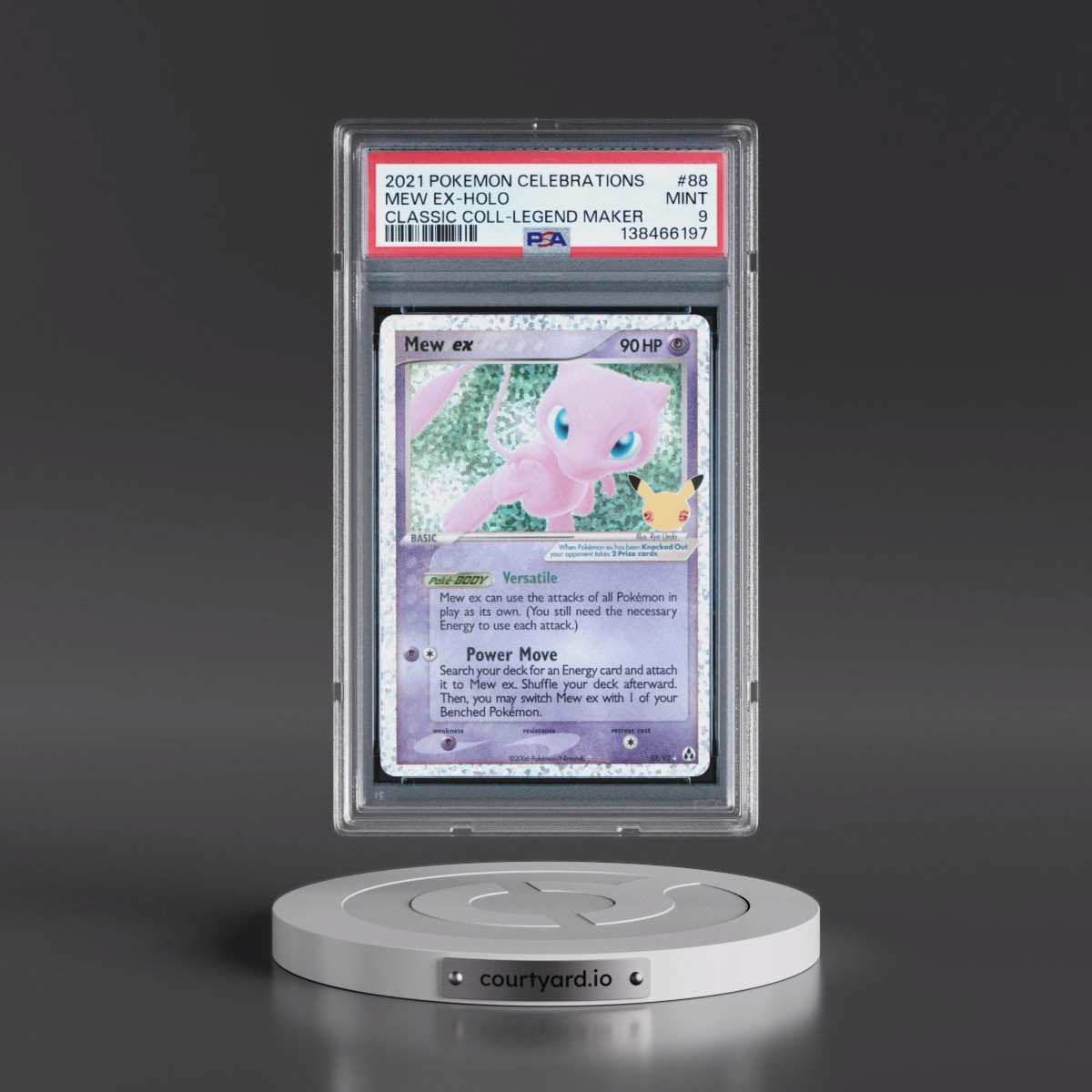 2021 Pokémon Celebrations Classic Collection #88 Mew EX - Holo Holo (PSA 9 MINT)