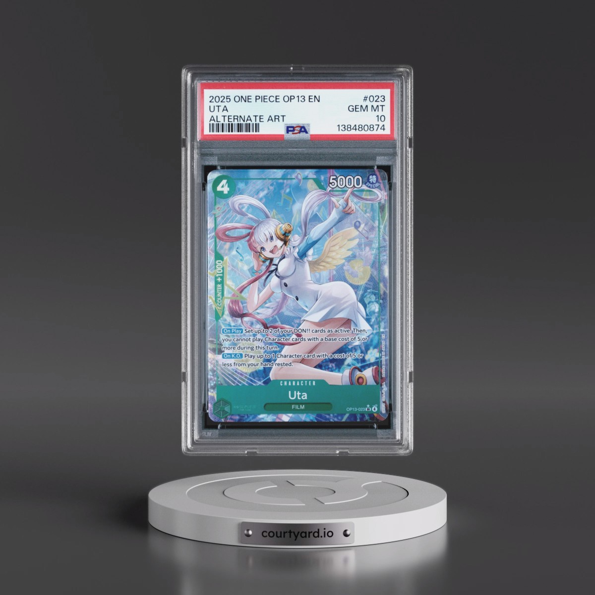 2025 One Piece OP13-Carrying on His Will #023 Uta - Alternate Art (PSA 10 GEM MINT)