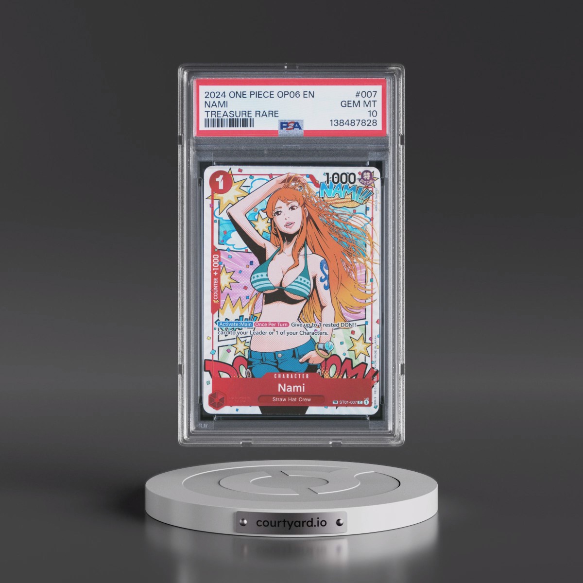 2024 One Piece OP06-Wings of the Captain #007 Nami - Treasure Rare (PSA 10 GEM MINT)