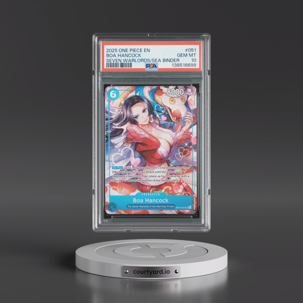 2025 One Piece Seven Warlords of the Sea Binder Set #051 Boa Hancock (PSA 10 GEM MINT)