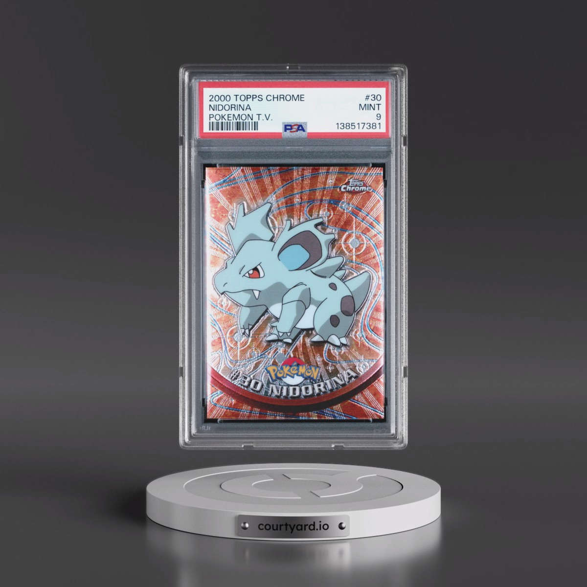 2000 Topps Chrome Pokémon T.V. #30 Nidorina (PSA 9 MINT)