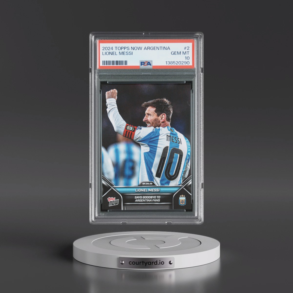 2024 Topps Now Argentina #2 Lionel Messi (PSA 10 GEM MINT)
