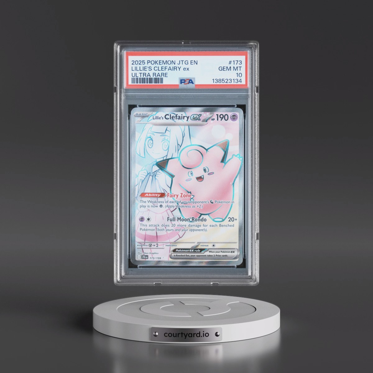 2025 Pokémon Jtg EN-Journey Together #173 Lillie's Clefairy EX - Holo Ultra Rare (PSA 10 GEM MINT)