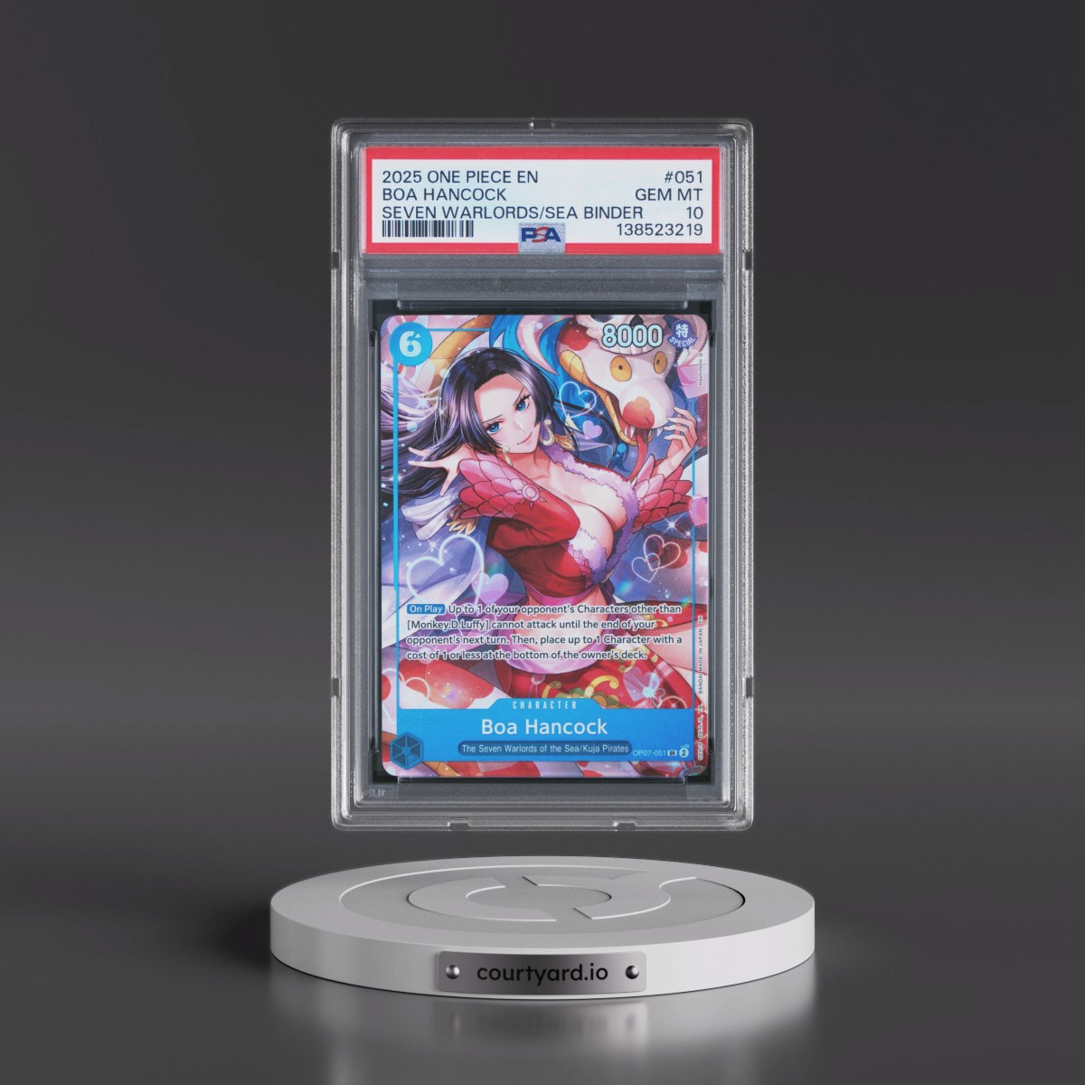 2025 One Piece Seven Warlords of the Sea Binder Set #051 Boa Hancock (PSA 10 GEM MINT)