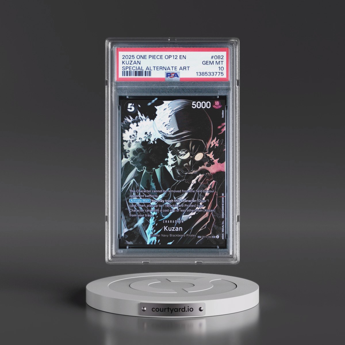 2025 One Piece OP12-Legacy of the Master #082 Kuzan - Special Alternate Art (PSA 10 GEM MINT)