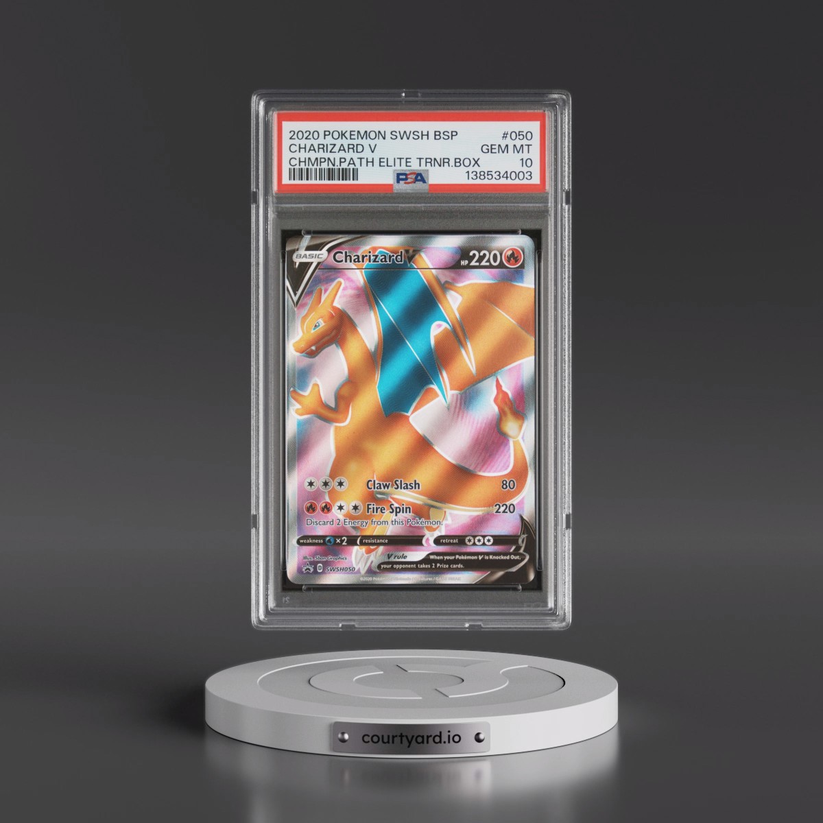2020 Pokémon Swsh Black Star Promo #050 Charizard V - Holo Champion's Path Elite Trainer Box (PSA 10 GEM MINT)
