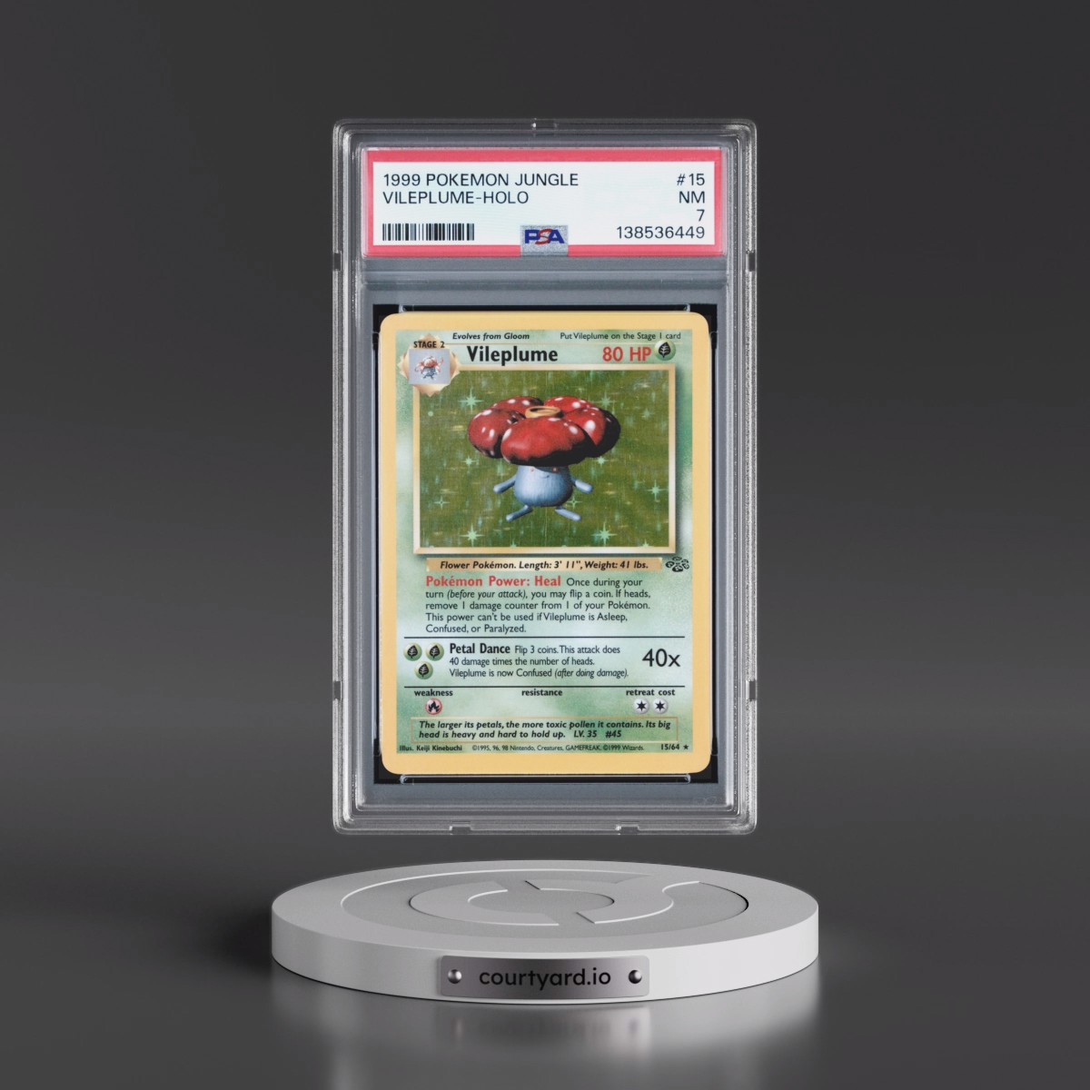 1999 Pokémon Jungle #15 Vileplume - Holo (PSA 7 NM)