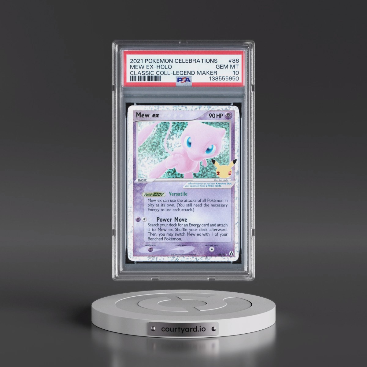 2021 Pokémon Celebrations Classic Collection #88 Mew EX - Holo Holo (PSA 10 GEM MINT)