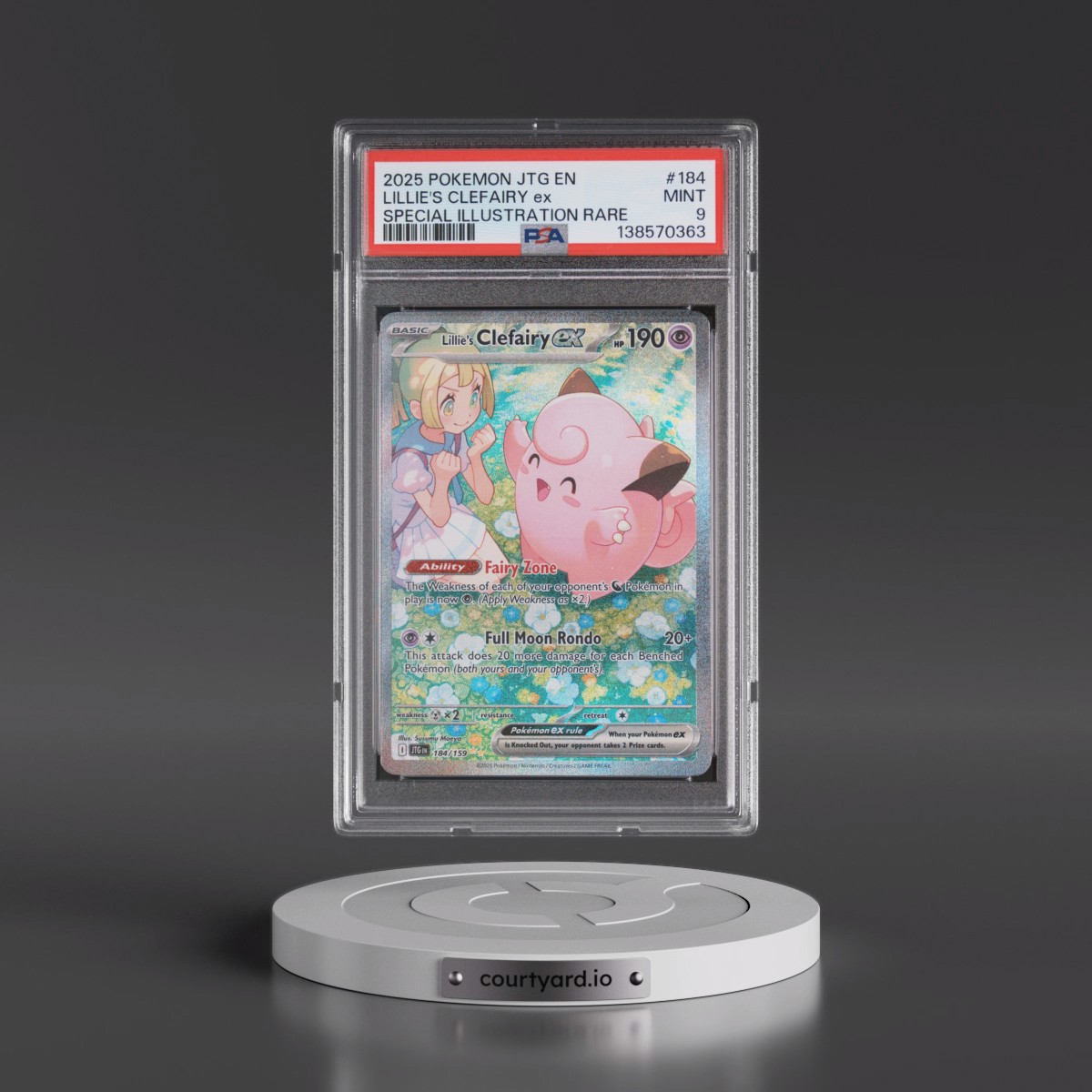 2025 Pokémon Jtg EN-Journey Together #184 Lillie's Clefairy EX - Holo Special Illustration Rare (PSA 9 MINT)