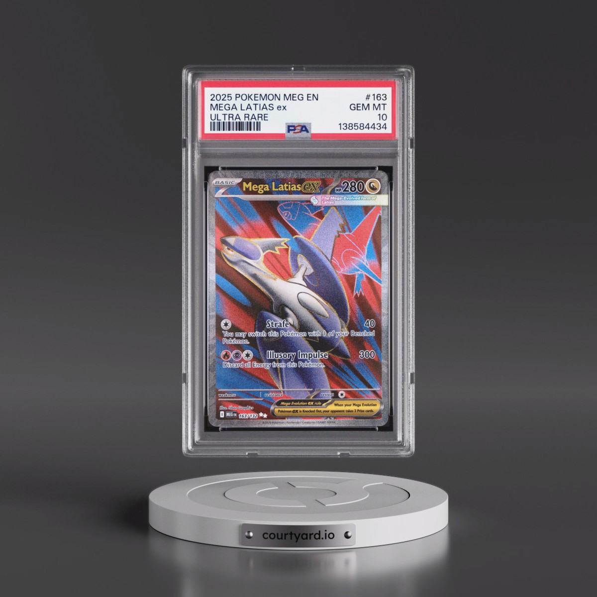 2025 Pokémon Meg EN-Mega Evolution #163 Mega Latias EX - Holo Ultra Rare (PSA 10 GEM MINT)