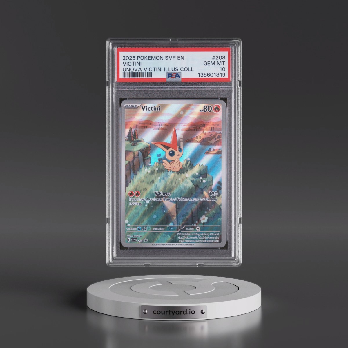 2025 Pokémon Svp EN-SV Black Star Promo #208 Victini - Unova Victini Illustration Collection (PSA 10 GEM MINT)