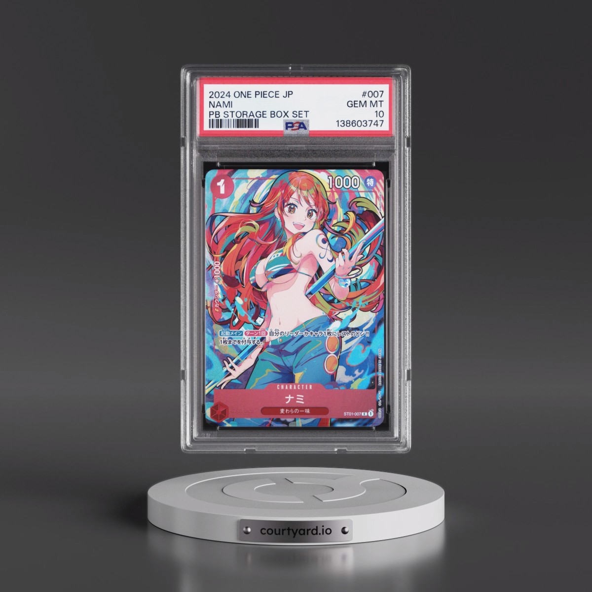 2024 One Piece Japanese Premium Booster -One Piece Card the Best- Storage Box Set #007 Nami (PSA 10 GEM MINT)