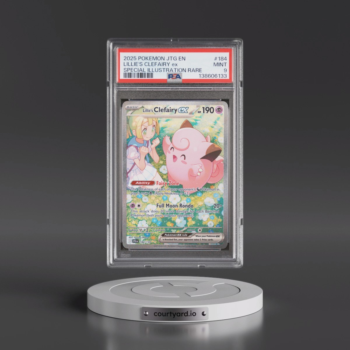 2025 Pokémon Jtg EN-Journey Together #184 Lillie's Clefairy EX - Holo Special Illustration Rare (PSA 9 MINT)