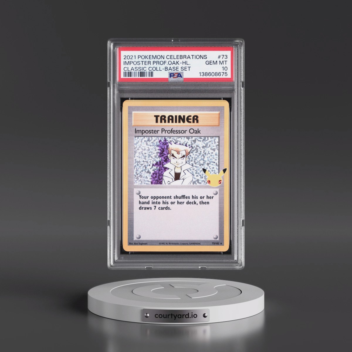 2021 Pokémon Celebrations Classic Collection #73 Imposter Professor Oak - Holo (PSA 10 GEM MINT)