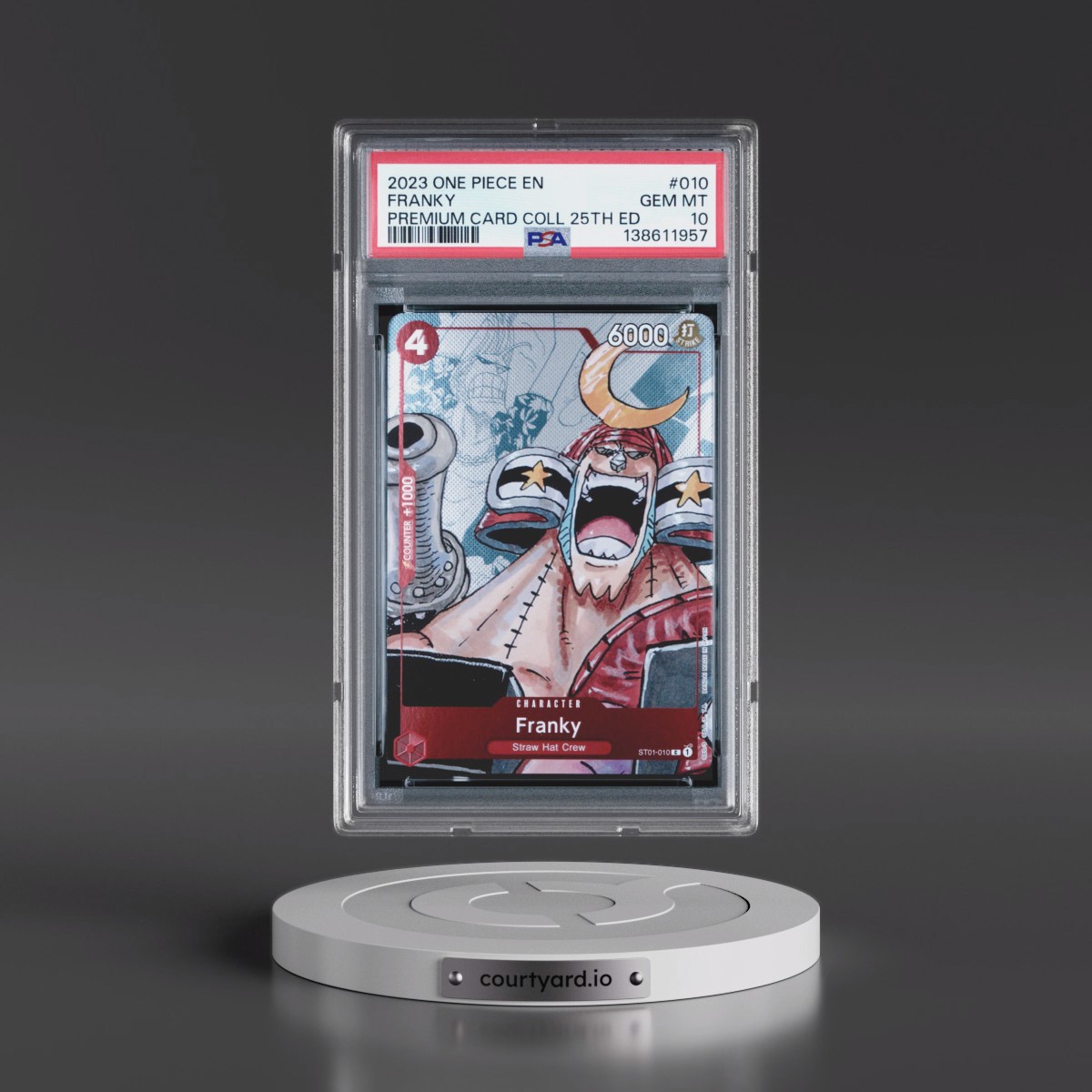 2023 One Piece Premium Bandai Premium Card Collection 25th Edition #010 Franky (PSA 10 GEM MINT)