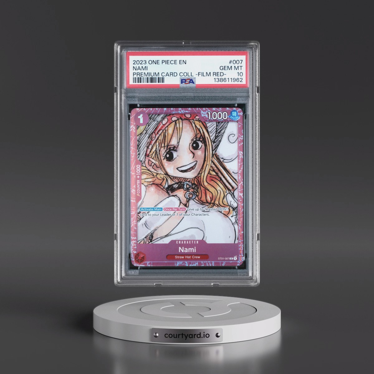 2023 One Piece Premium Card Collection -One Piece Film Red #007 Nami (PSA 10 GEM MINT)