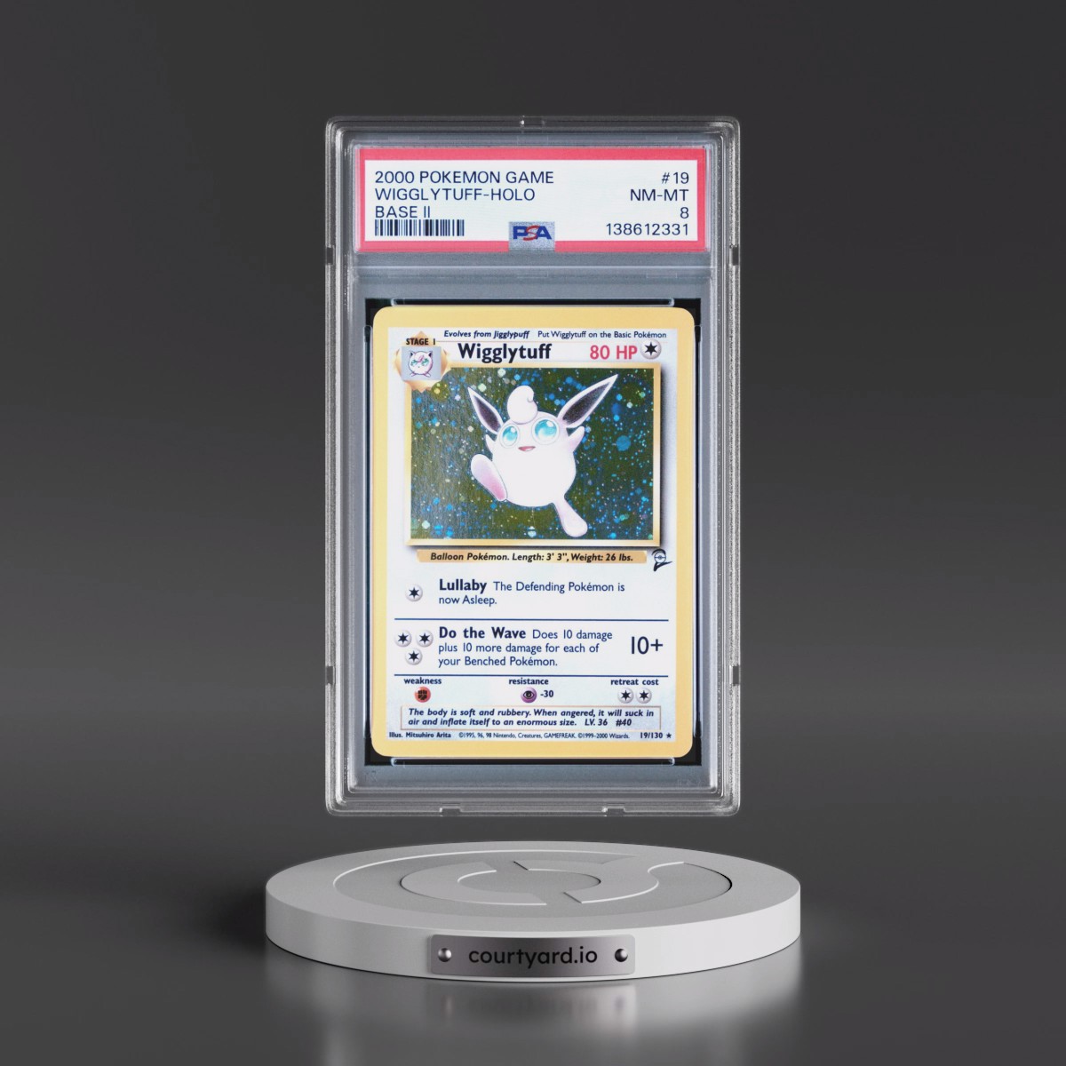 2000 Pokémon Game Base II #19 Wigglytuff - Holo (PSA 8 NM-MT)