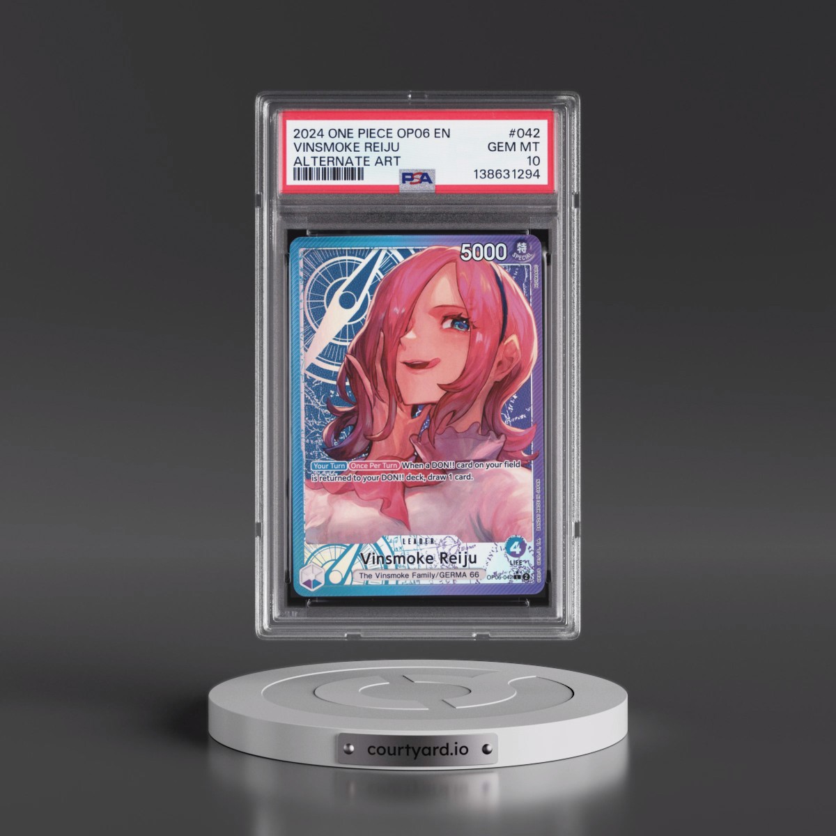 2024 One Piece Wings of the Captain #042 Vinsmoke Reiju - Alternate Art (PSA 10 GEM MINT)