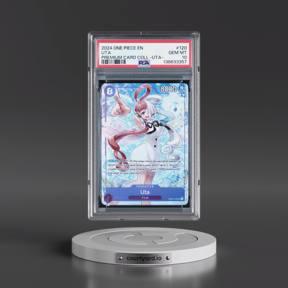 2024 One Piece Premium Card Collection -Uta #120 Uta (PSA 10 GEM MINT)