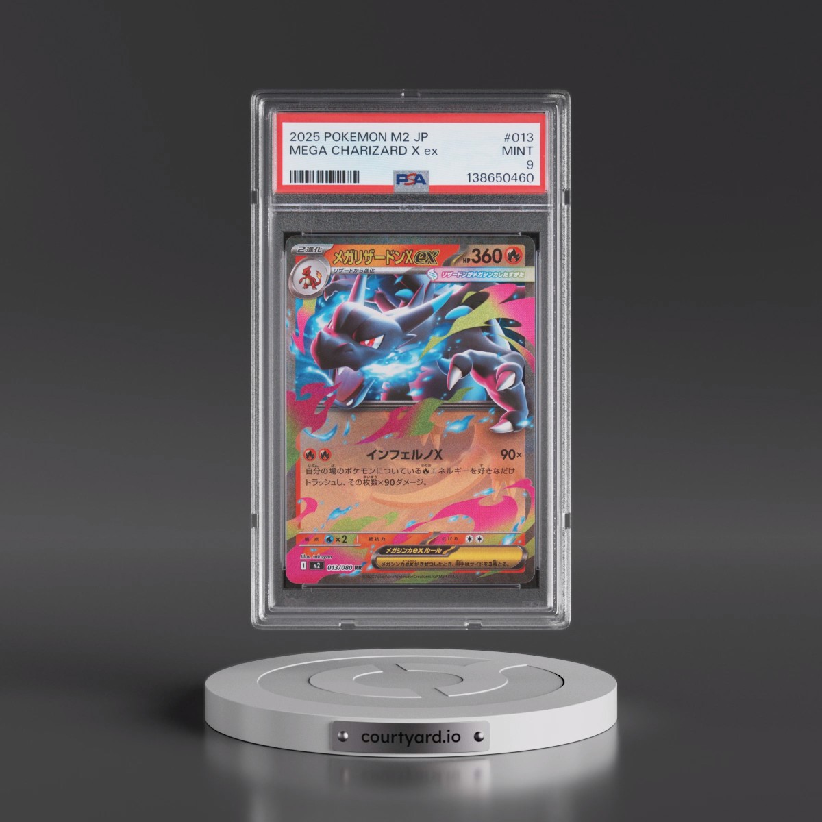 2025 Pokémon M2-Inferno X #013 Mega Charizard X EX - Holo (PSA 9 MINT)