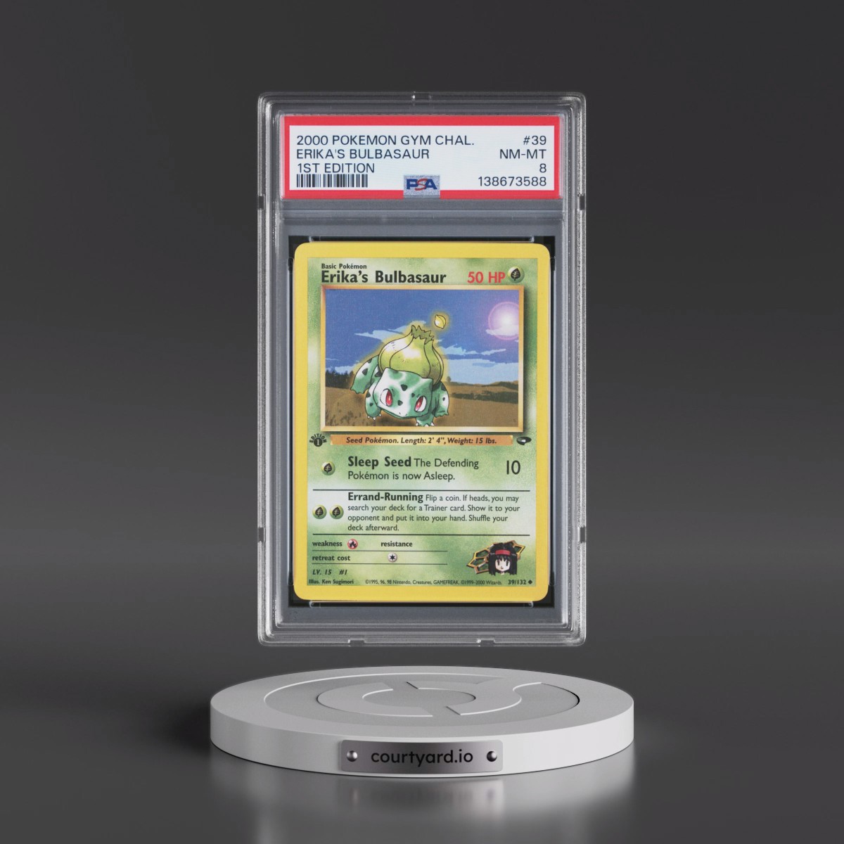 2000 Pokémon Gym Challenge #39 Erika's Bulbasaur - 1st Edition (PSA 8 NM-MT)