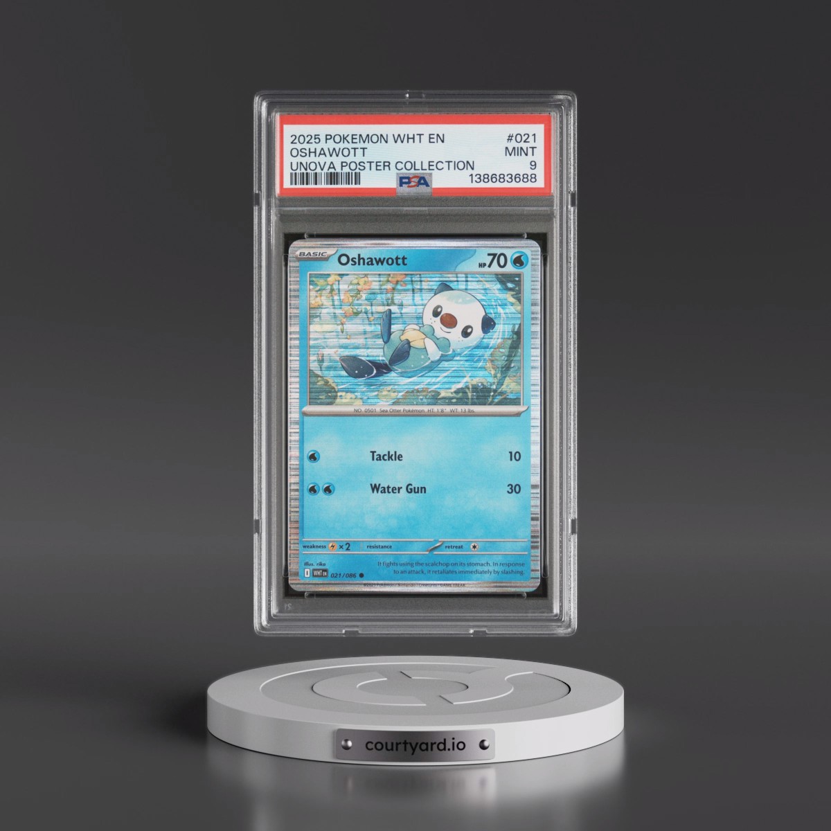 2025 Pokémon Wht EN-White Flare #021 Oshawott - Unova Poster Collection (PSA 9 MINT)