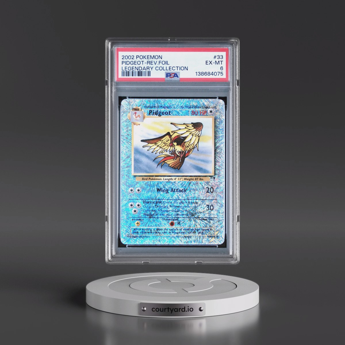 2002 Pokémon Legendary Collection #33 Pidgeot - Reverse Foil (PSA 6 EX-MT)